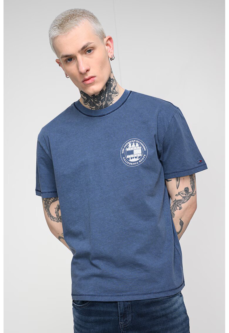 Tommy Jeans Tricou lejer din bumbac - Bleumarin