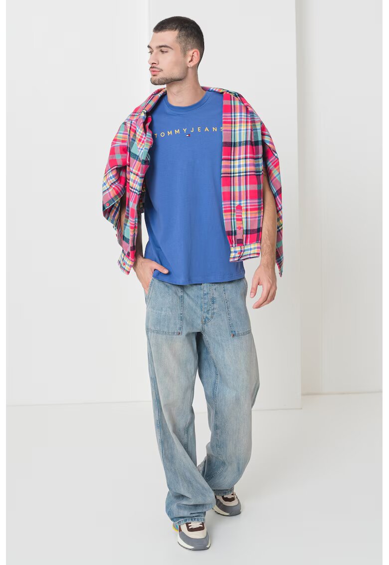 Tommy Jeans Tricou regular-fit cu logo brodat - Albastru royal/Albastru