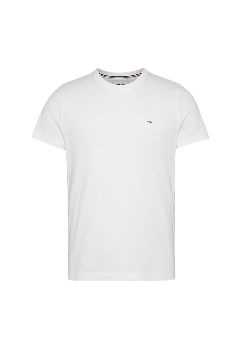 Tommy Jeans Tricou slim fit de bumbac - Alb
