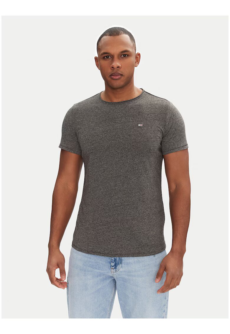 Tommy Jeans Tricou uni cu decolteu la baza gatului -