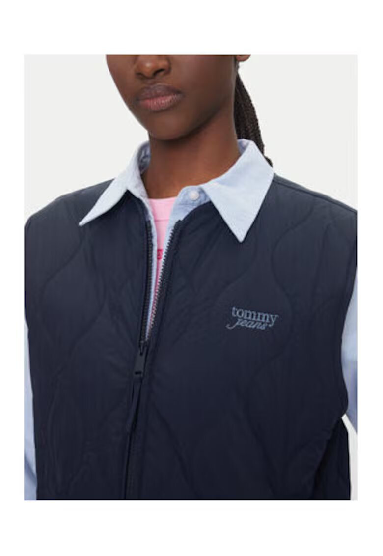 Tommy Jeans Vesta Femei - Bleumarin - 100% nailon reciclat -