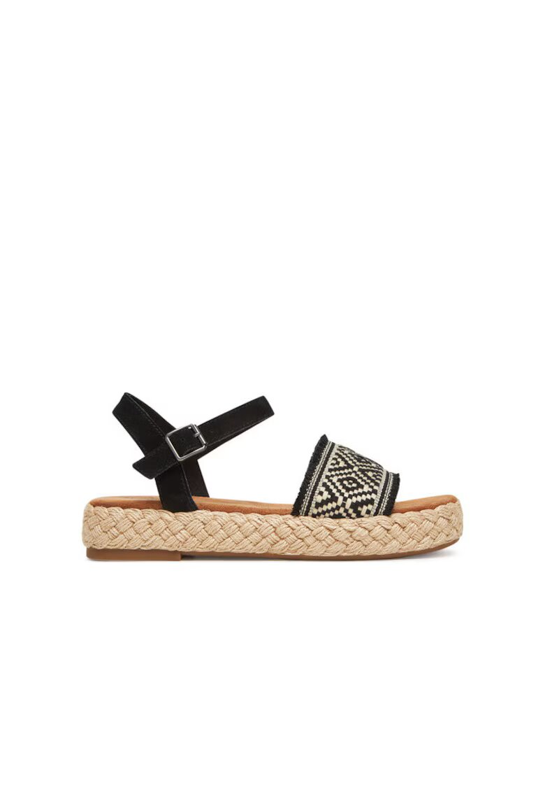 TOMS Espadrile dama 10021992 - Textil - Negru