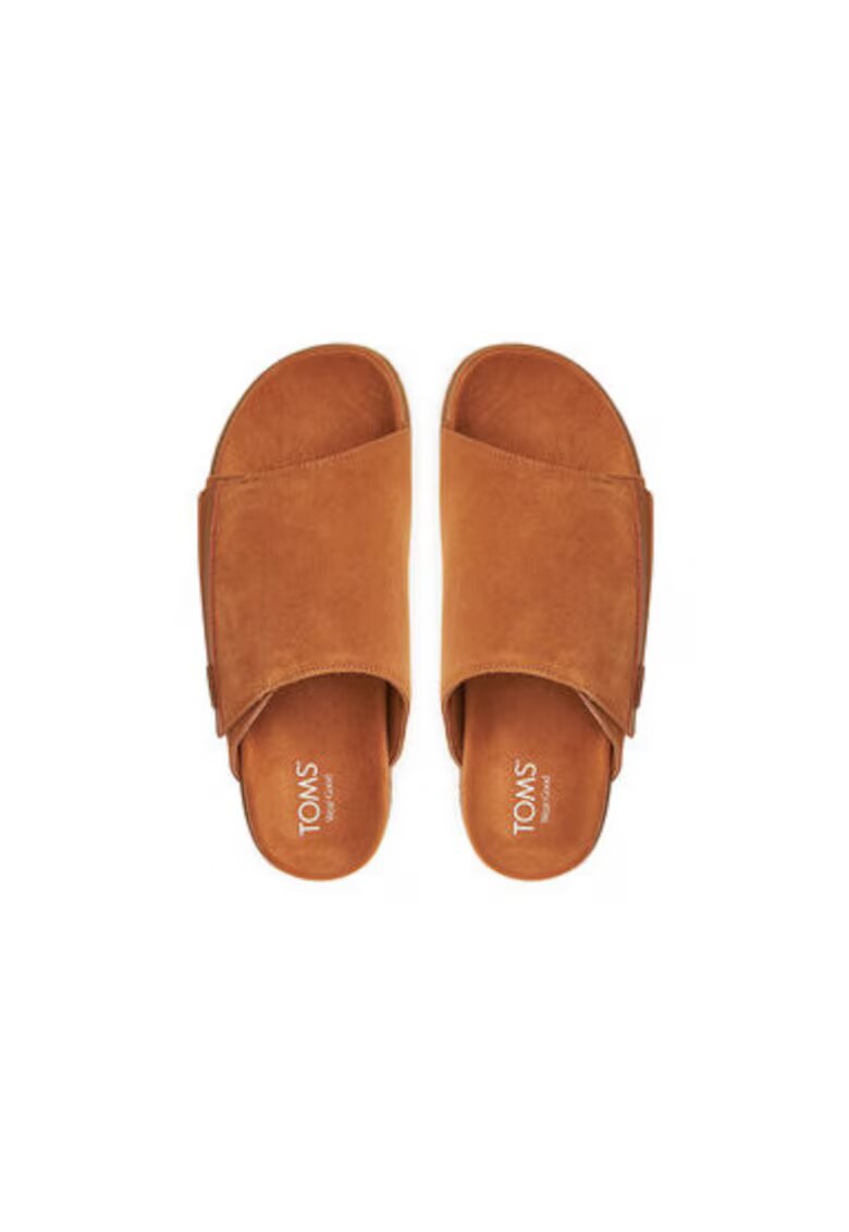 TOMS Slapi barbati 10022037 - Piele naturala - Maro - Maro