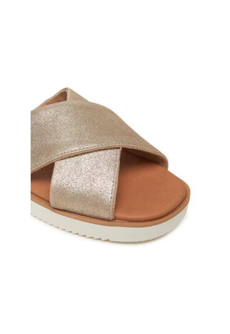 TOMS Slapi dama - 10021991 - Piele naturala - Argintiu