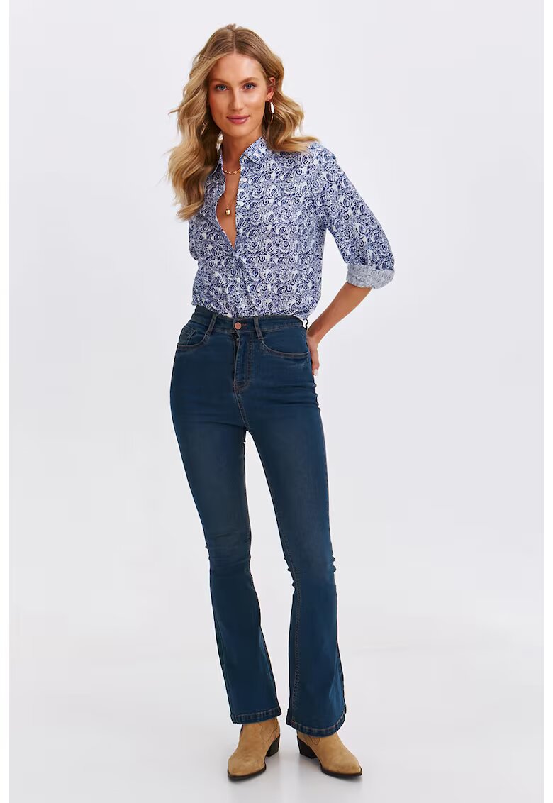 Top Secret Blugi bootcut cu talie inalta - Bleumarin