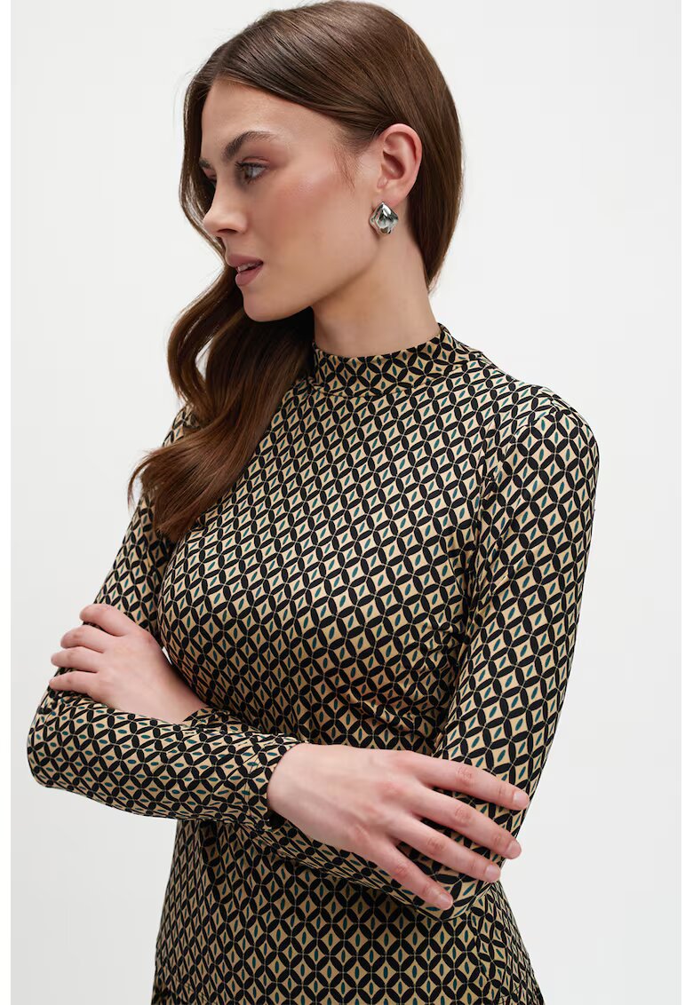 Top Secret Bluza slim fit cu imprimeu - Negru/Bej