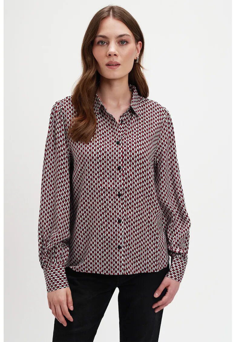 Top Secret Camasa cu model si guler clasic - Rosu/Alb/Negru