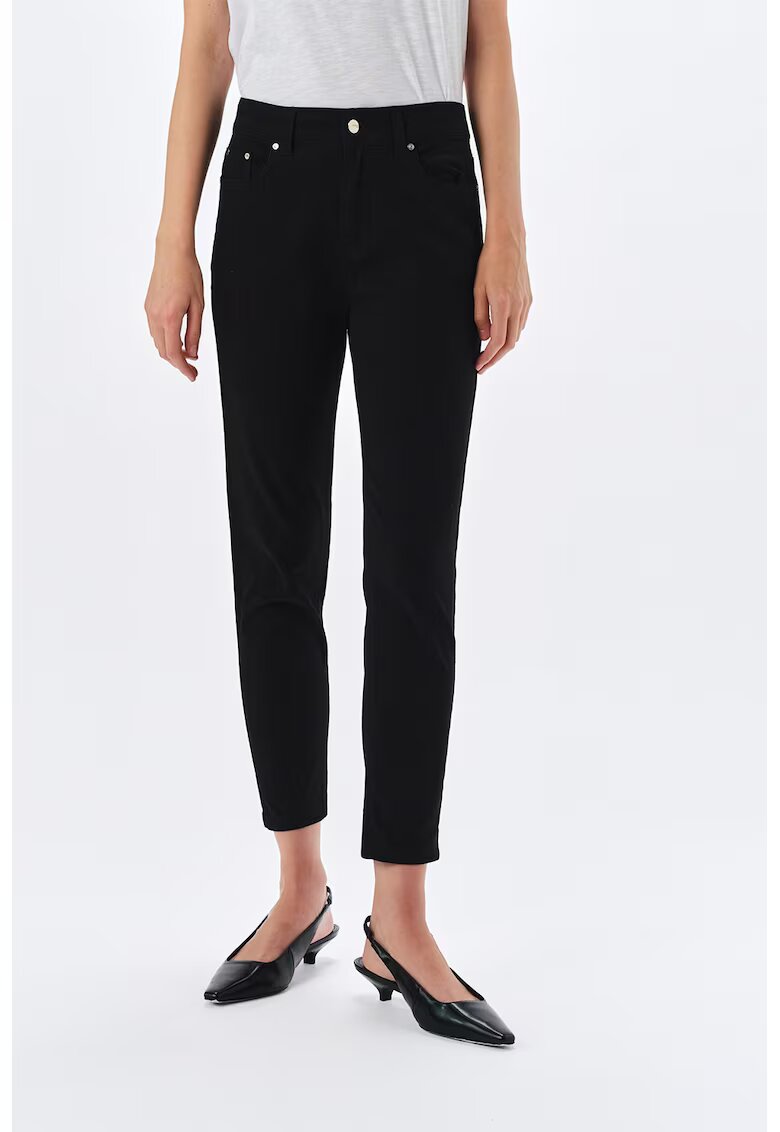 Top Secret Pantaloni crop skinny - Negru