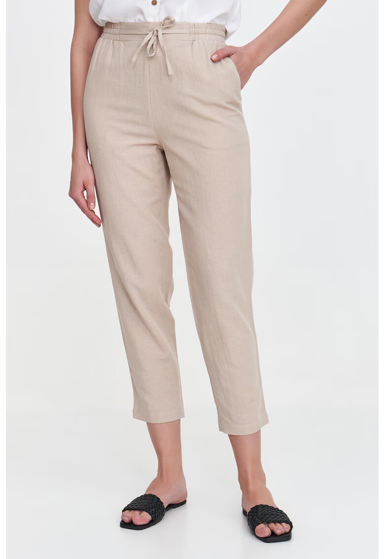 Top Secret Pantaloni crop slim fit - Bej deschis