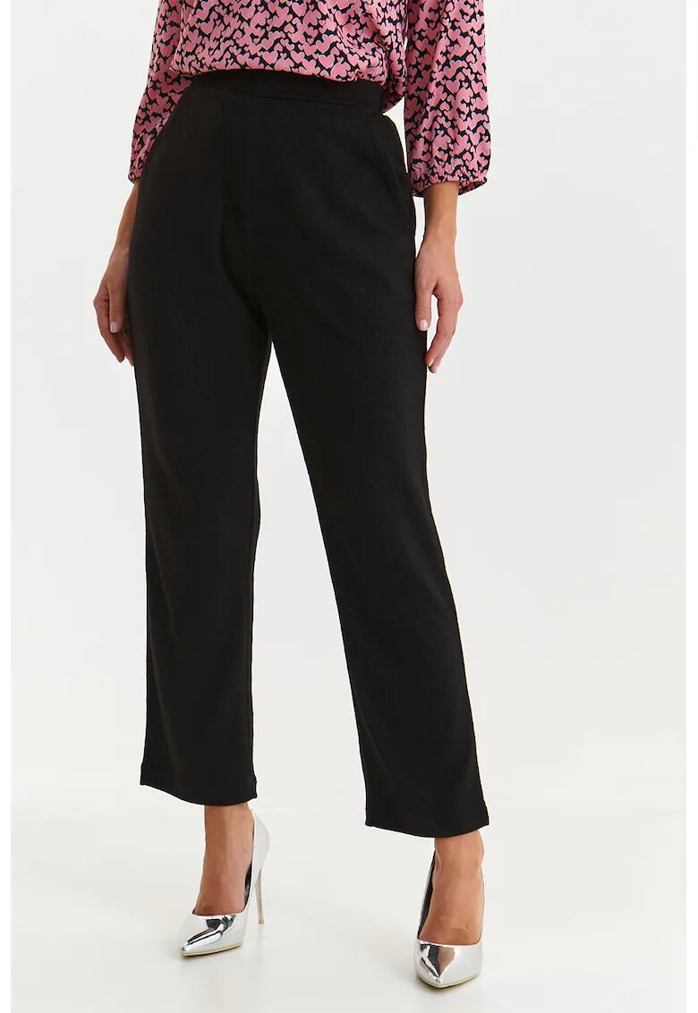 Top Secret Pantaloni cu croiala conica si talie inalta - Negru
