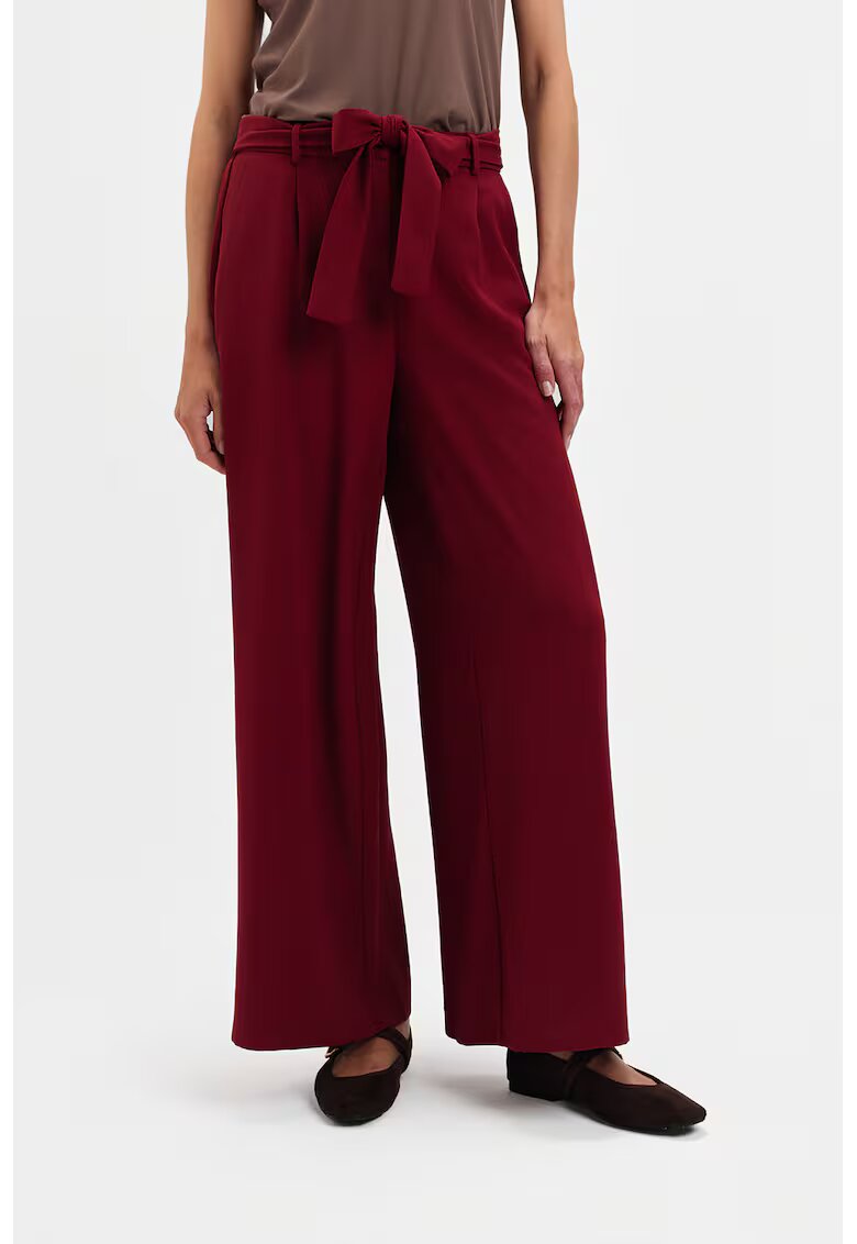 Top Secret Pantaloni eleganti cu croiala ampla - Visiniu