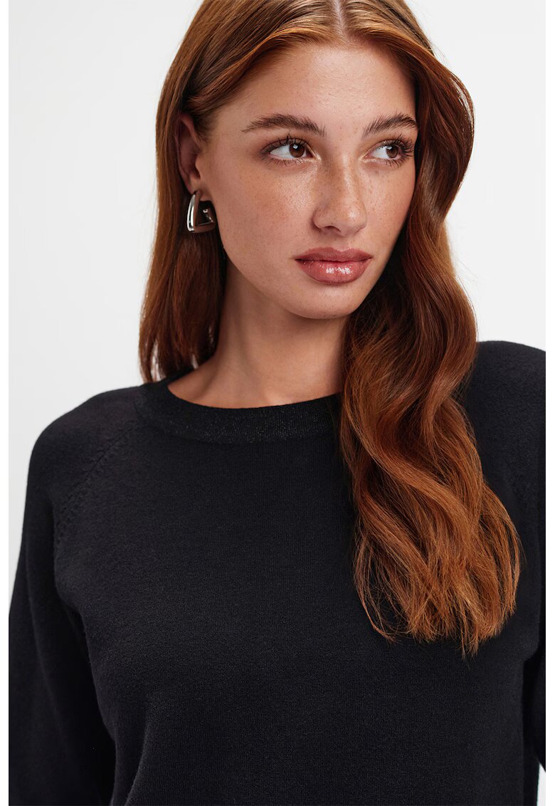 Top Secret Pulover uni tricotat fin - Negru