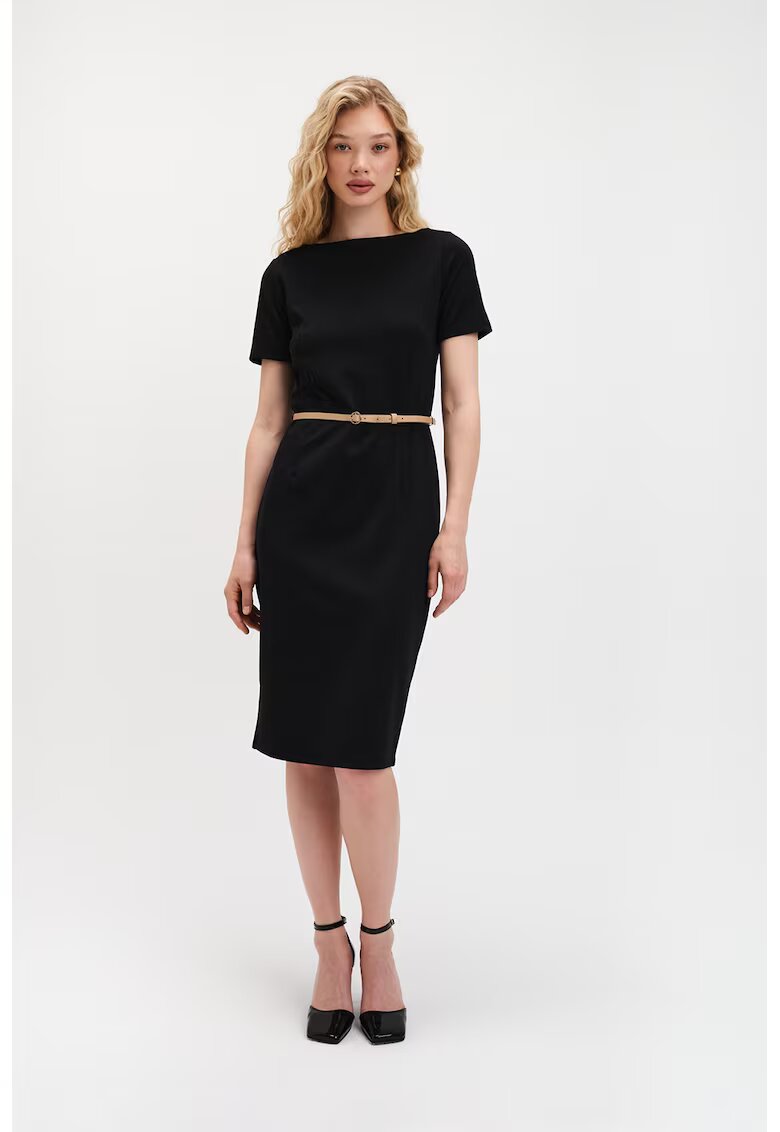 Top Secret Rochie bodycon cu curea - Negru