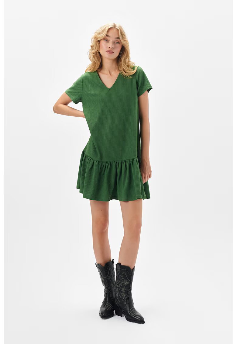 Top Secret Rochie evazata cu maneci scurte - Verde aquamarin