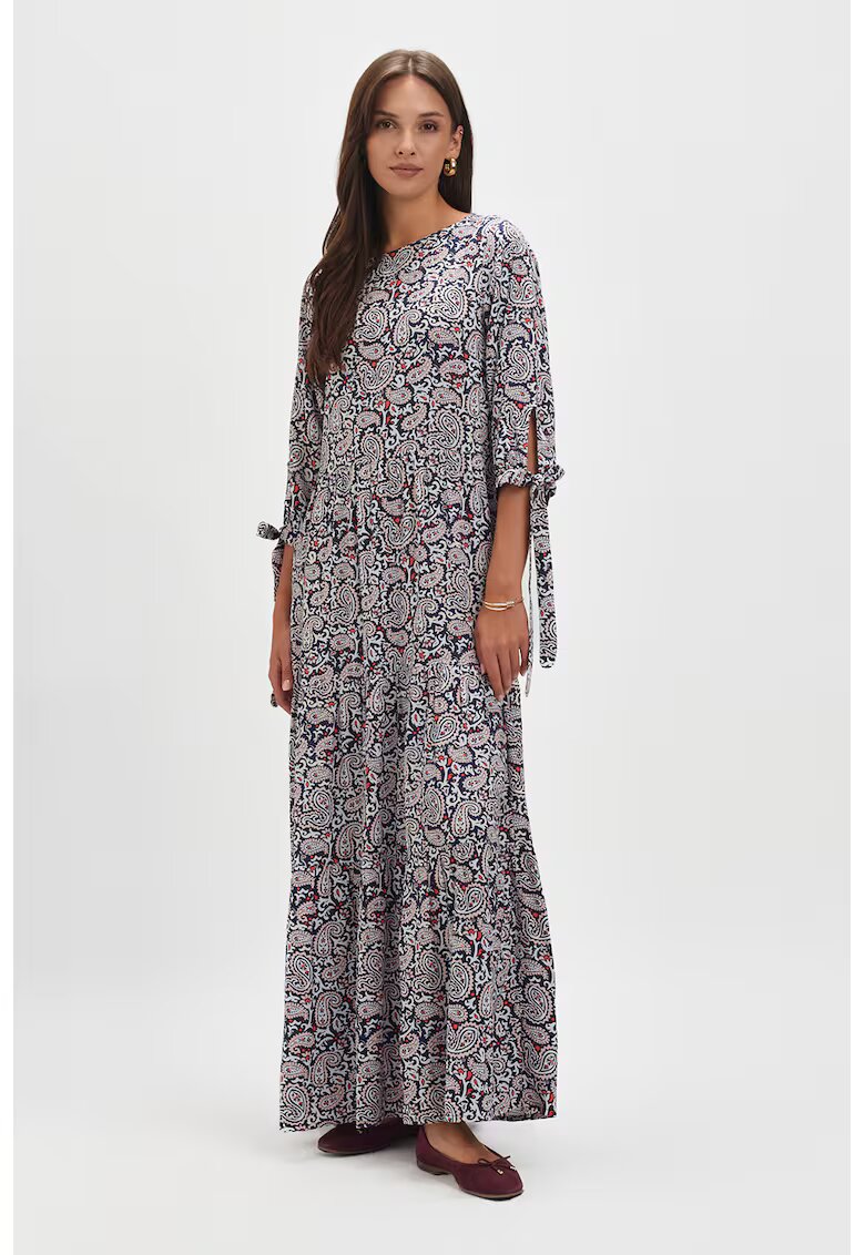 Top Secret Rochie lejera cu imprimeu paisley - Albastru inchis/Roz deschis/Alb murdar