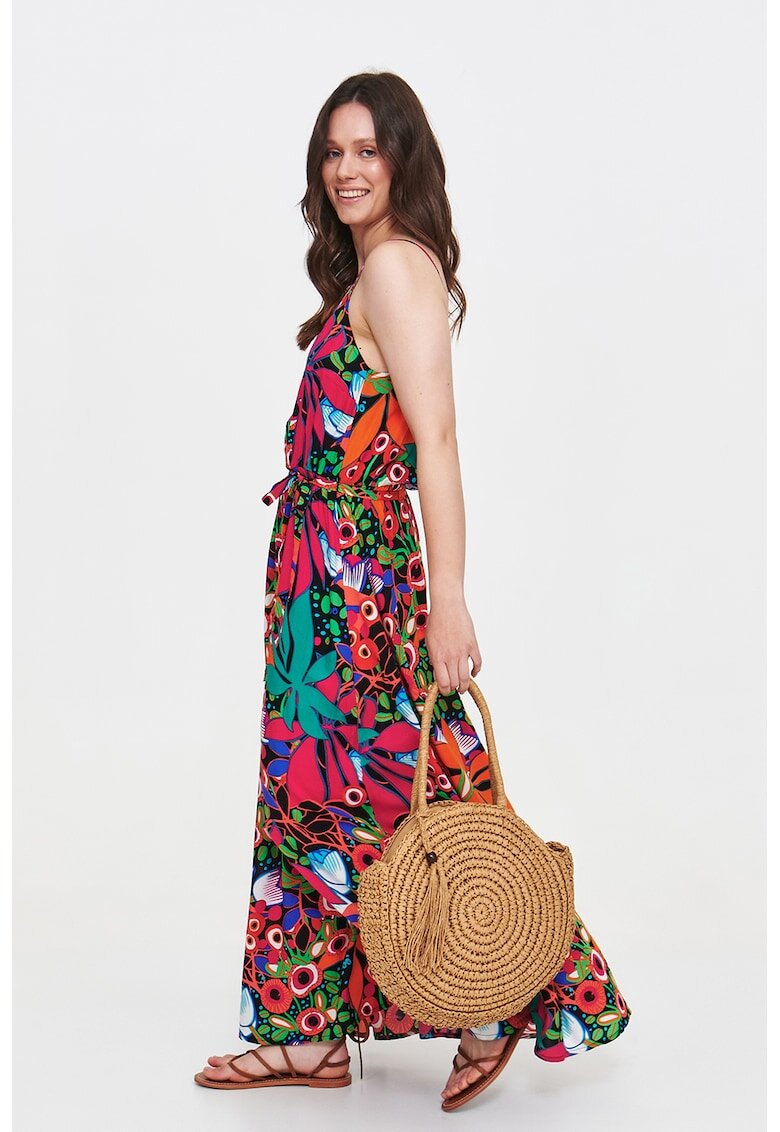 Top Secret Rochie lunga cu imprimeu floral - Fucsia/Portocaliu deschis/Verde deschis