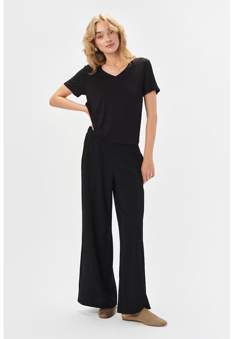 Top Secret Tricou cu decolteu in V - Negru