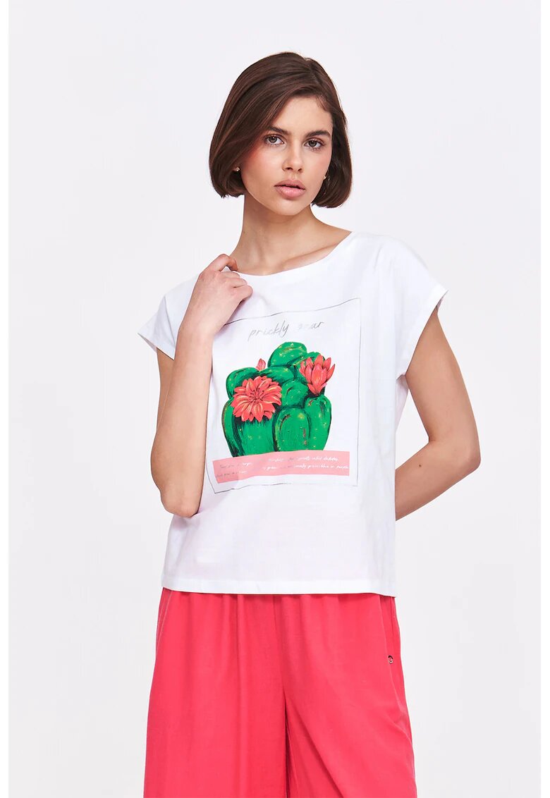Top Secret Tricou de bumbac cu decolteu rotund - Alb
