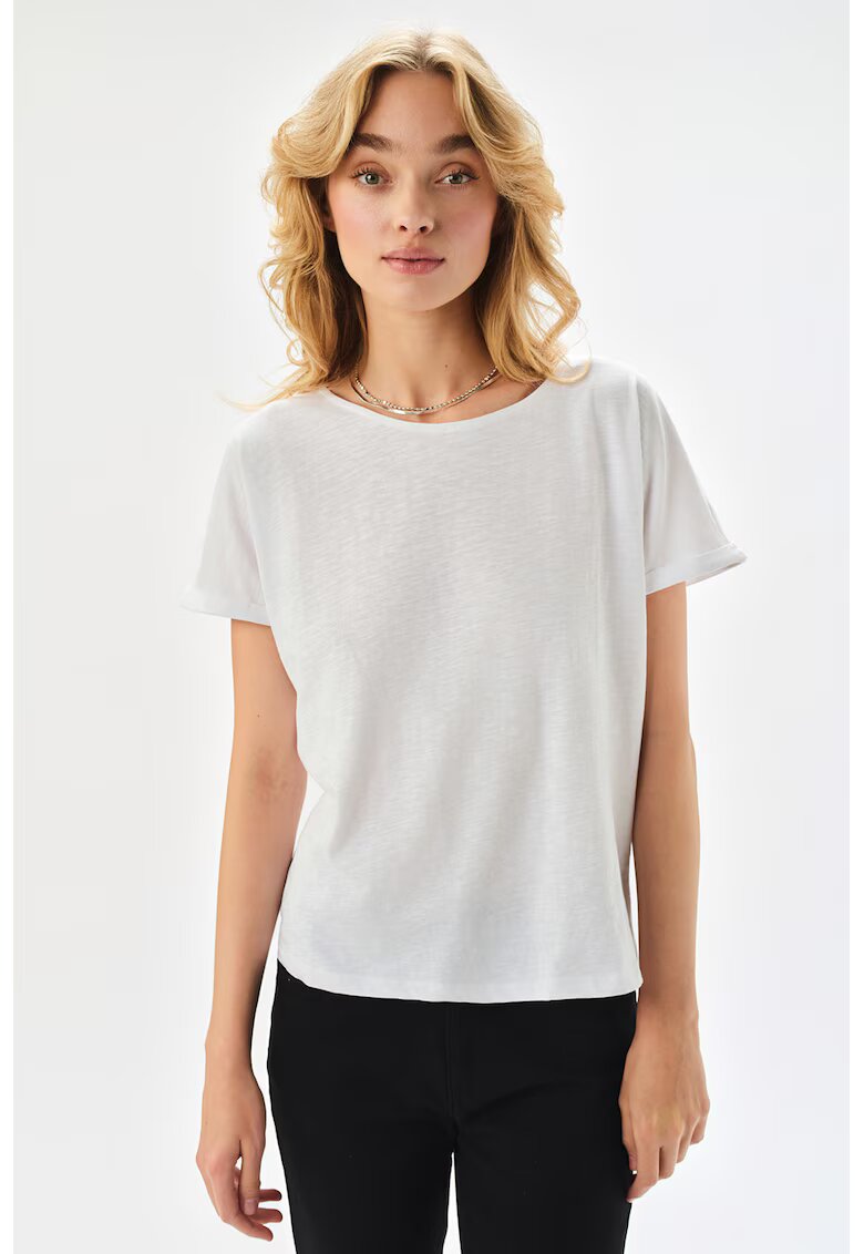 Top Secret Tricou de bumbac cu decolteu rotund - Alb optic