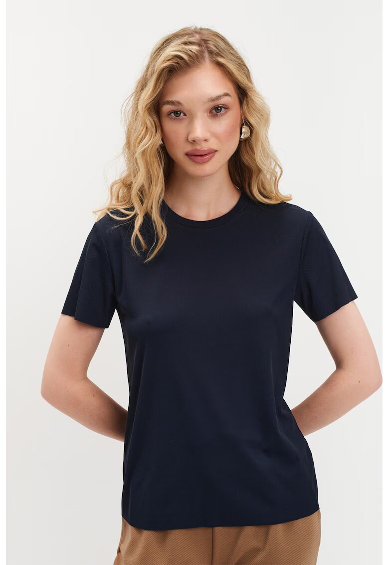 Top Secret Tricou lejer cu decolteu la baza gatului - Albastru ultramarin