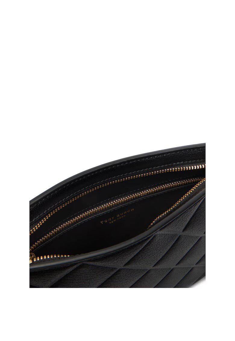 Tory Burch Geanta dama Fleming Pochette - neagra - din piele ecologica