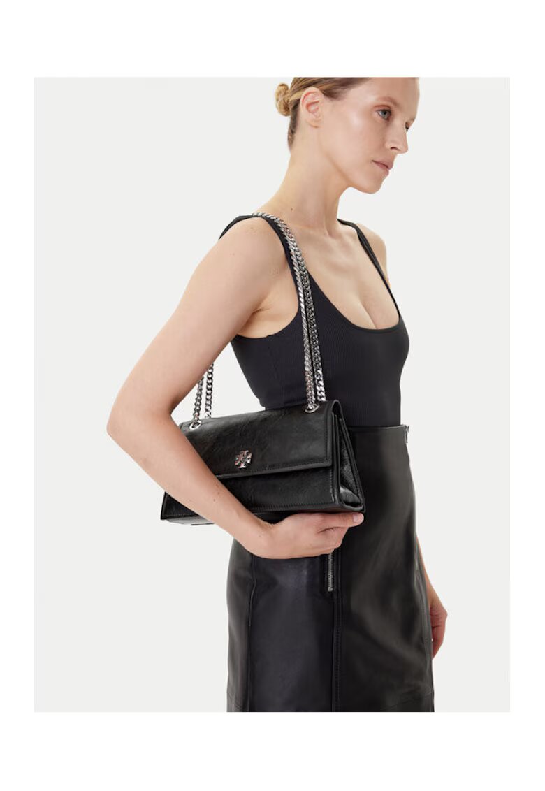 Tory Burch Geanta dama - Kira Turnlock - piele naturala - neagra