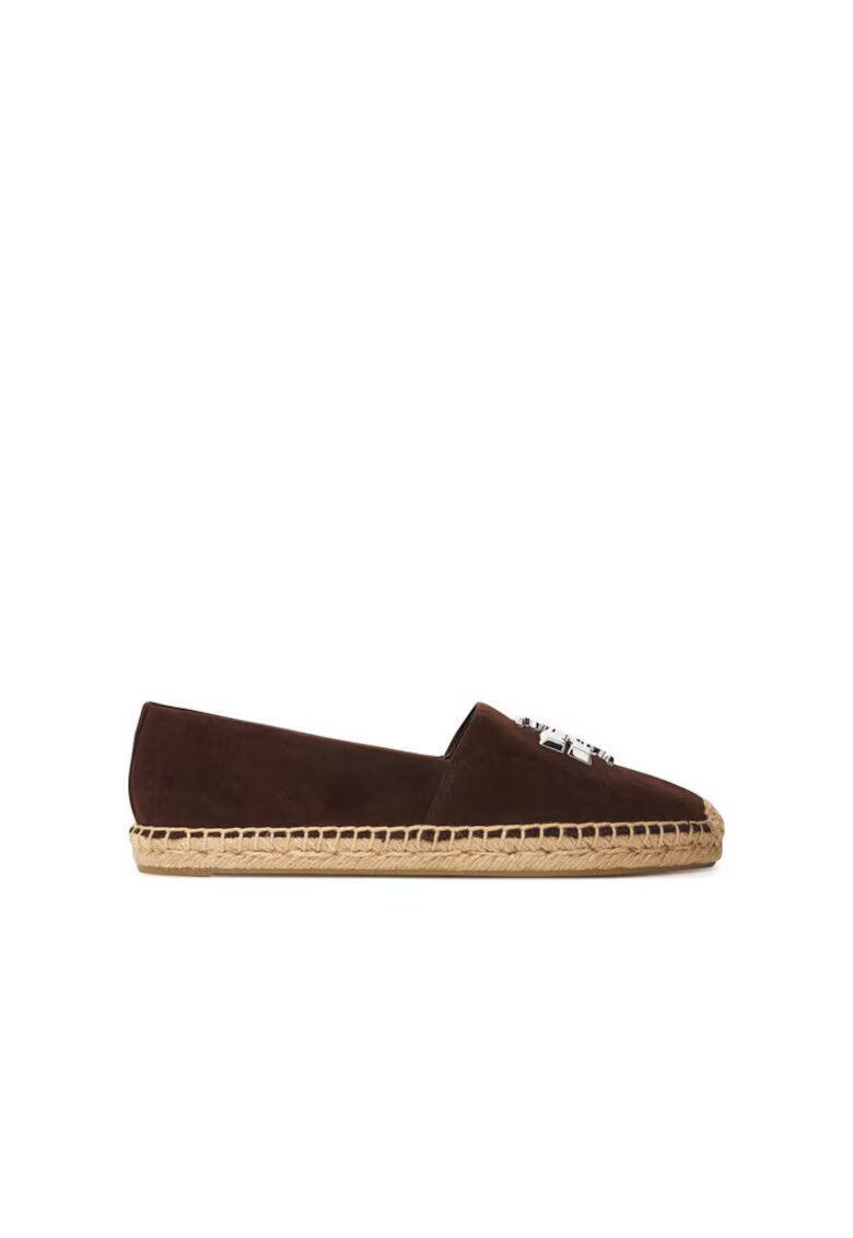 Tory Burch Mocasini dama espadrile Eleanor - maro - piele naturala