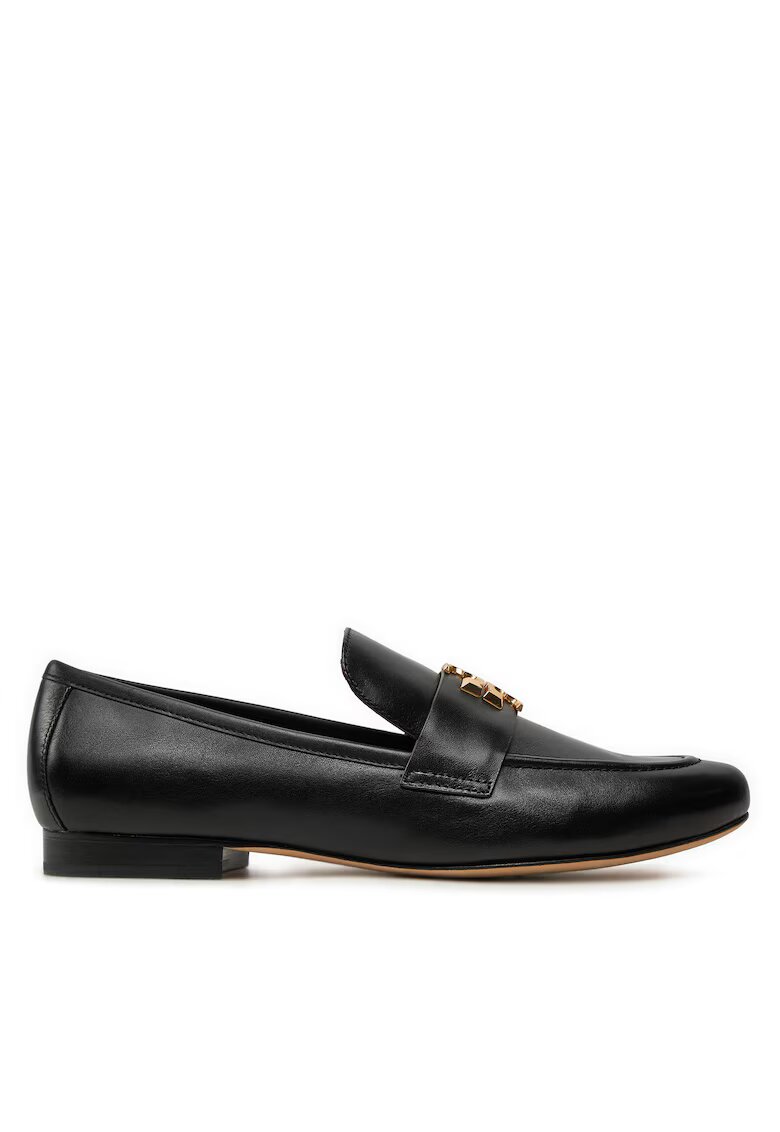 Tory Burch Mocasini dama negru/auriu - piele naturala - model Eleanor Loafer