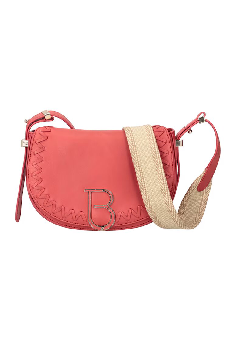 Tosca Blu Geanta crossbody de piele cu logo - Coral