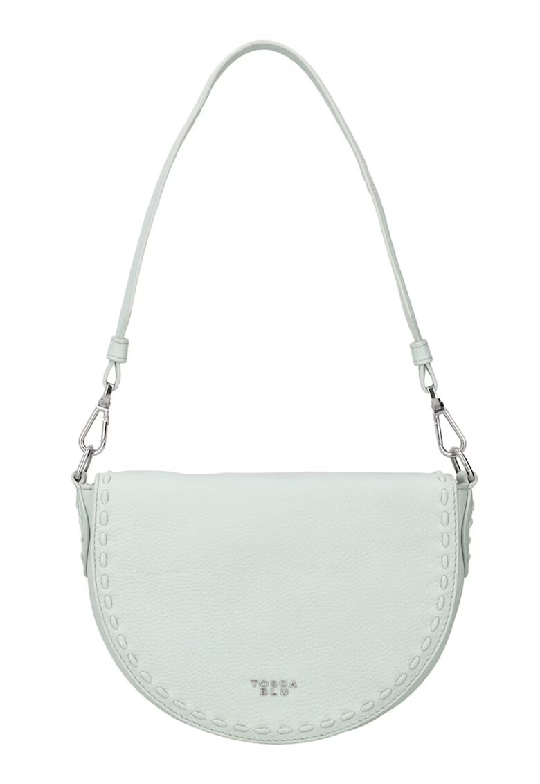 Tosca Blu Geanta de piele cu logo - Albastru aquamarin