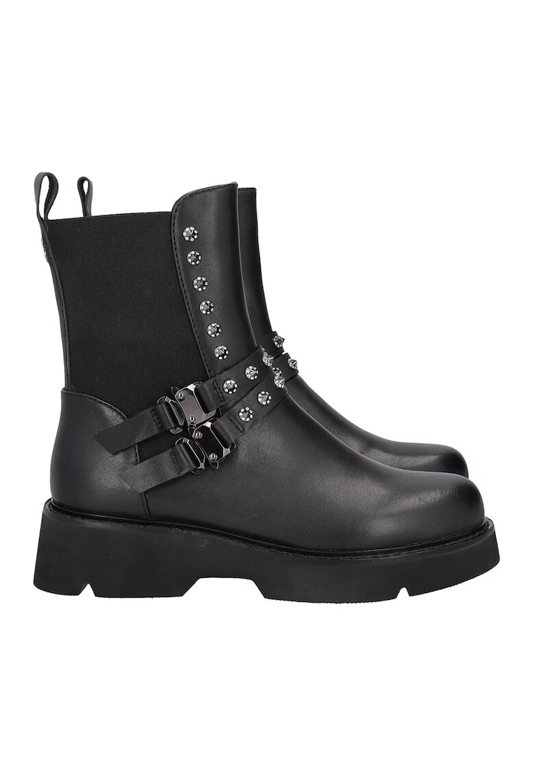 Tosca Blu Ghete de piele cu toc - Negru