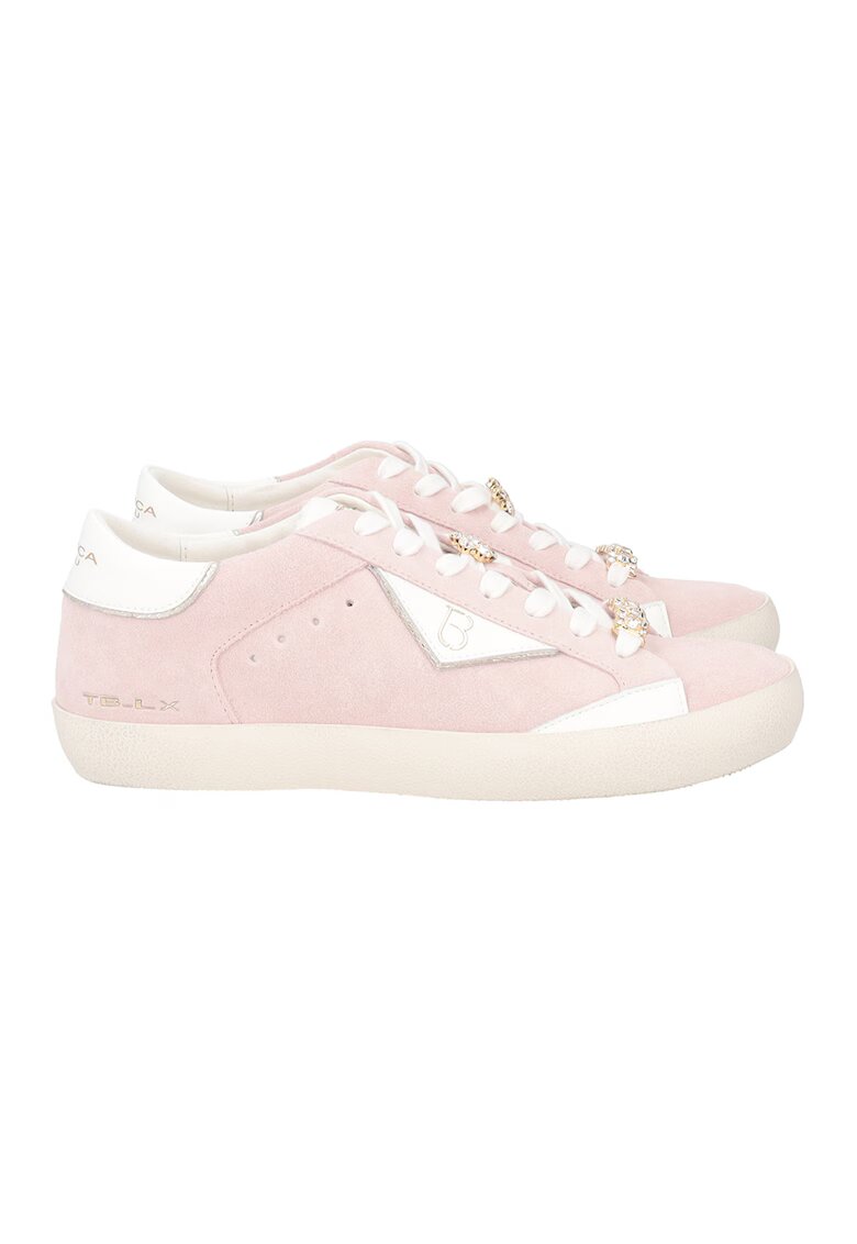 Tosca Blu Pantofi sport din piele lacuita - Auriu/Roz pastel/Alb murdar