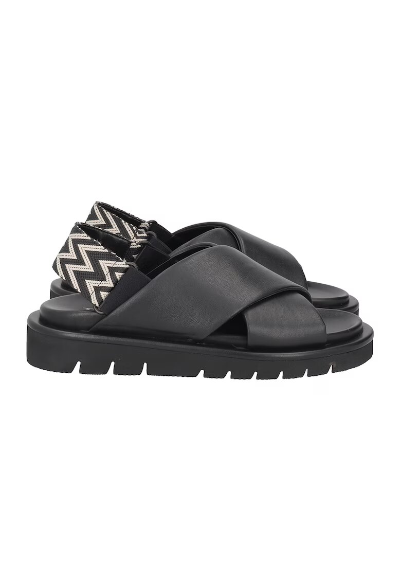 Tosca Blu Sandale din piele Summerlyn - Negru/Alb murdar