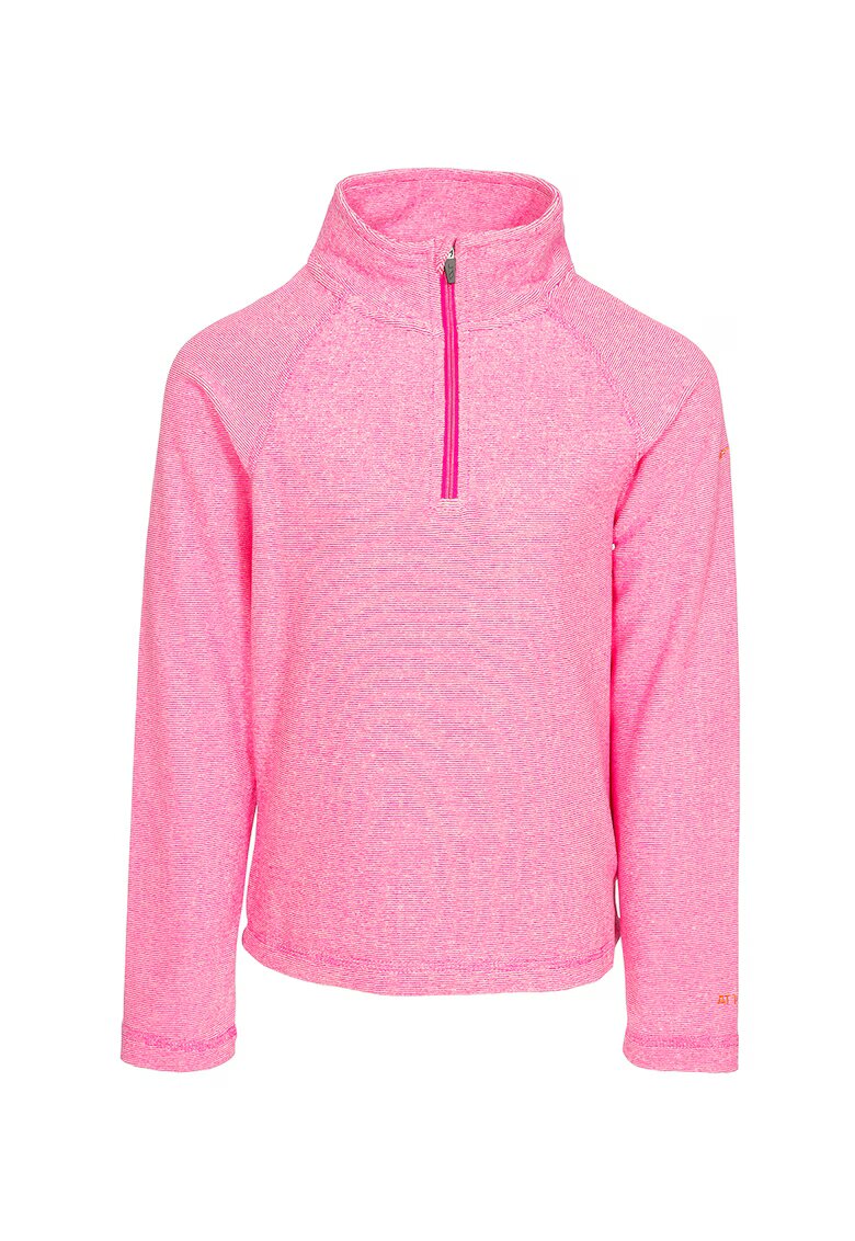 Trespass Bluza de trening cu fermoar scurt si guler inalt Meadows - Roz pastel