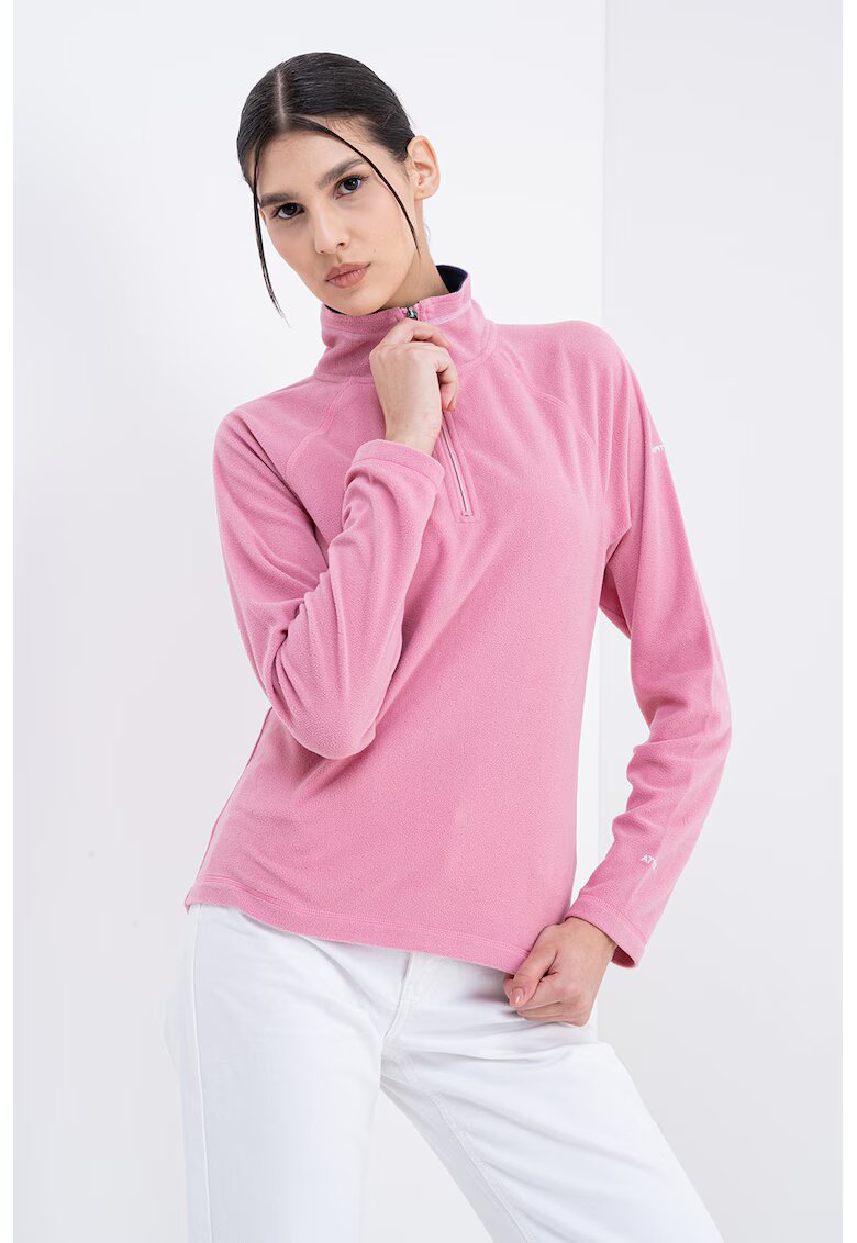 Trespass Bluza de trening din fleece cu fenta cu fermoar scurt Skylar - Roz