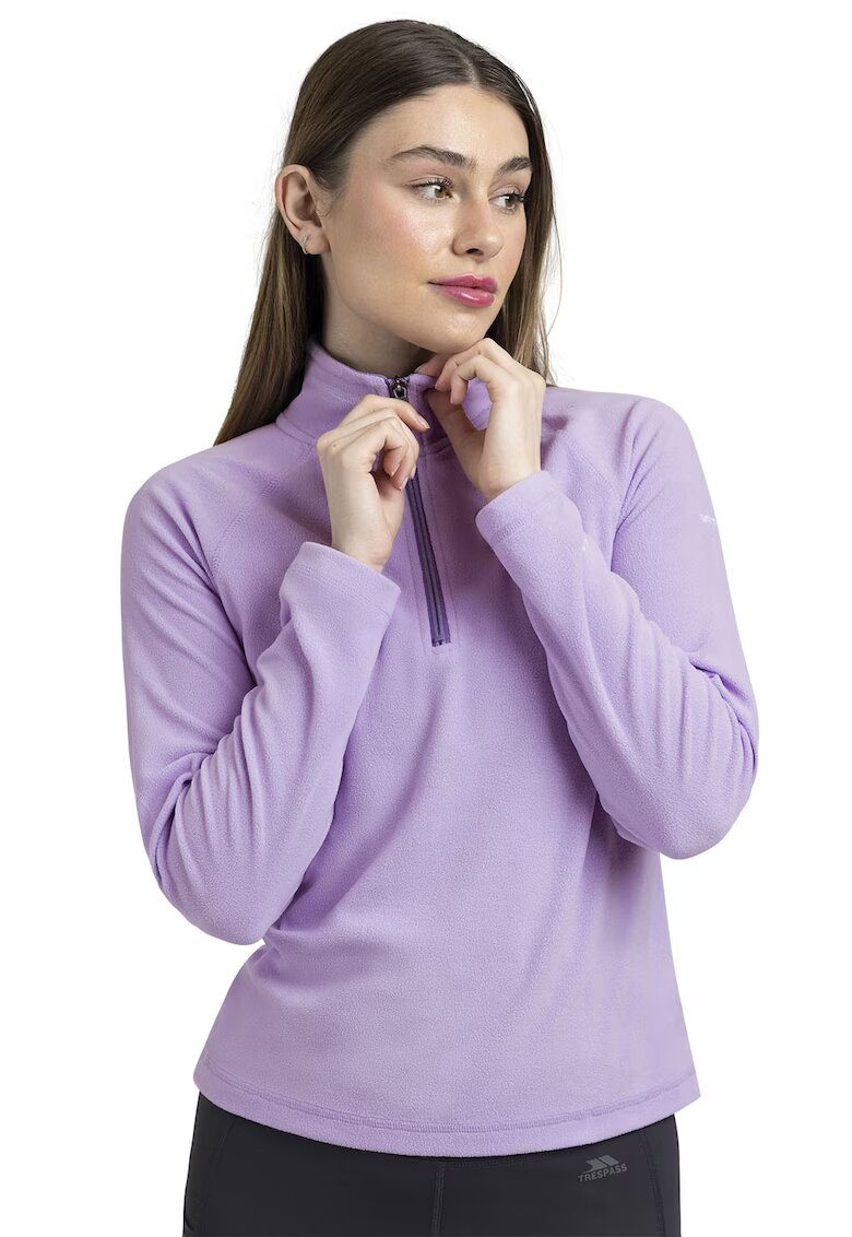 Trespass Bluza de trening din fleece cu fenta cu fermoar scurt Skylar - Violet deschis