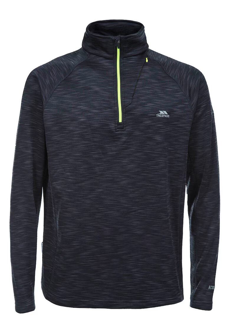 Trespass Bluza sport cu guler cu fermoar Collins - Negru melange
