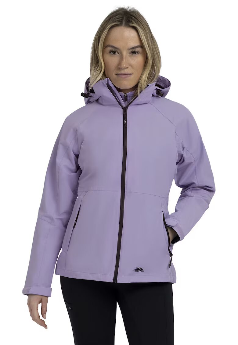 Trespass Geaca cu buzunare cu fermoar pentru trekking - Violet deschis