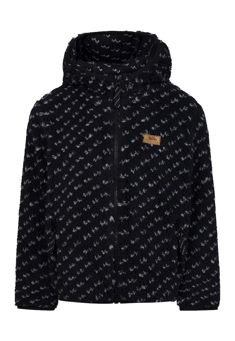 Trespass Hanorac din fleece cu fermoar Frax - Negru/Gri deschis