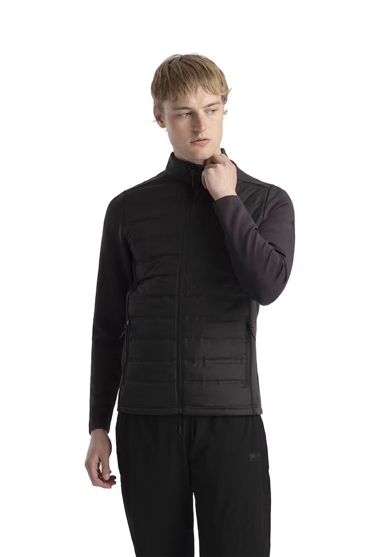 Trespass Jacheta cu fermoar si gluga pentru trekking - Negru/Violet aubergine