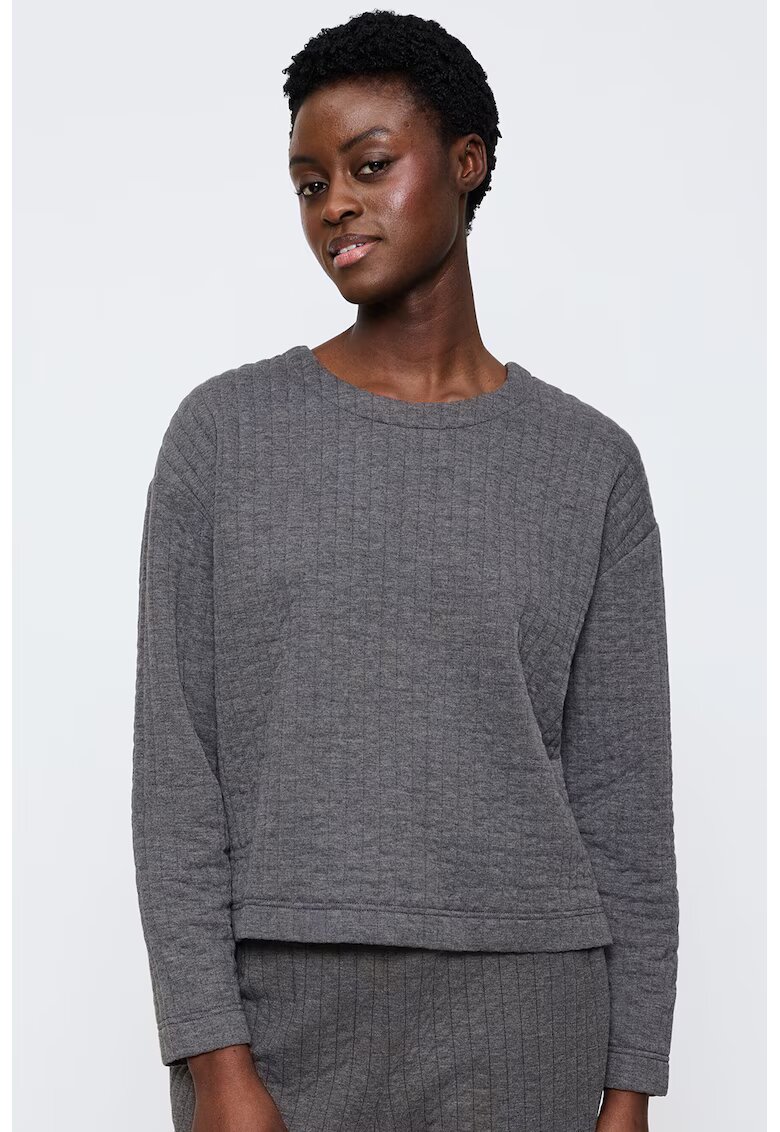 Triumph Bluza lejera de pijama cu maneci cazute - Gri inchis