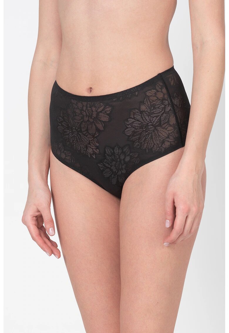 Triumph Chiloti cu talie inalta Fit Smart - Negru