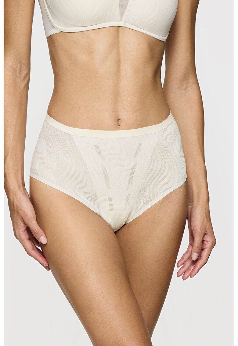 Triumph Chiloti cu talie inalta Smart Ellipse - Alb fildes