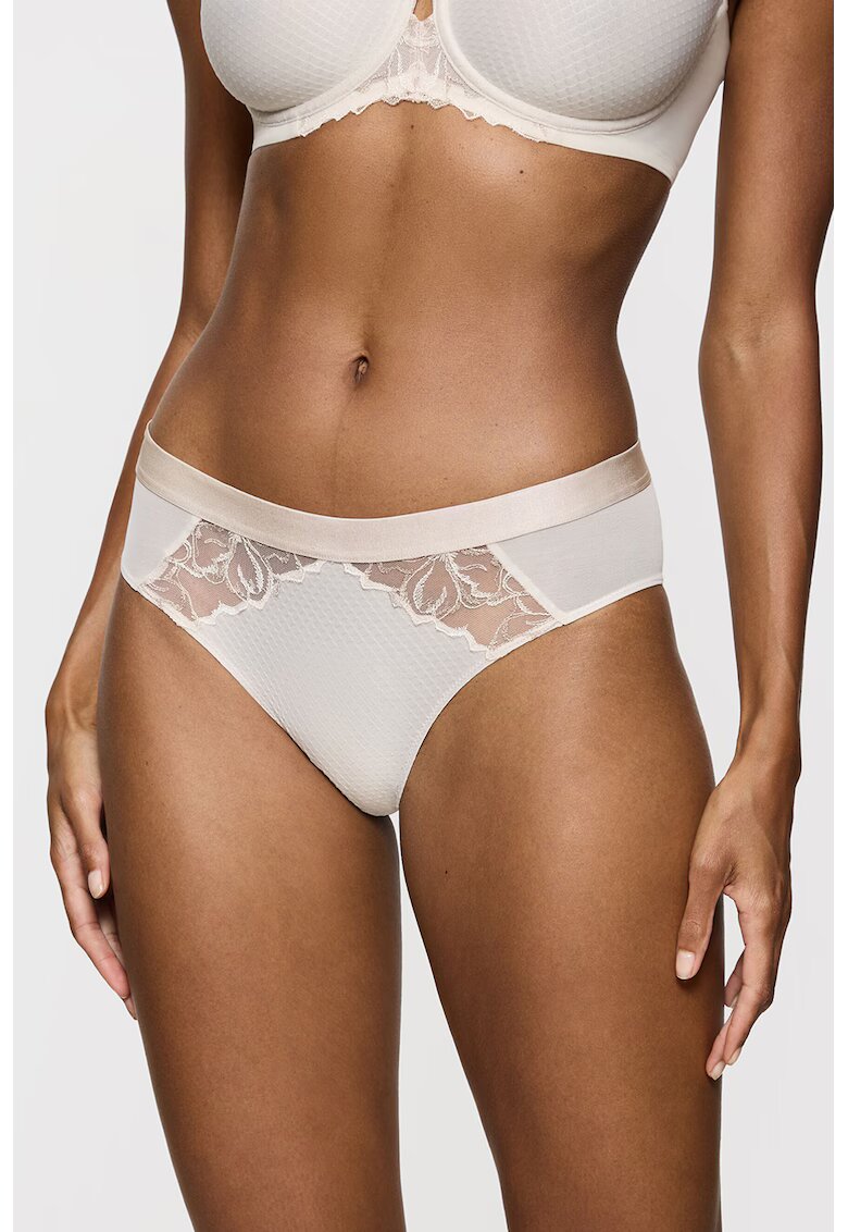 Triumph Chiloti hipster cu insertii din dantela cu model floral - Bej deschis