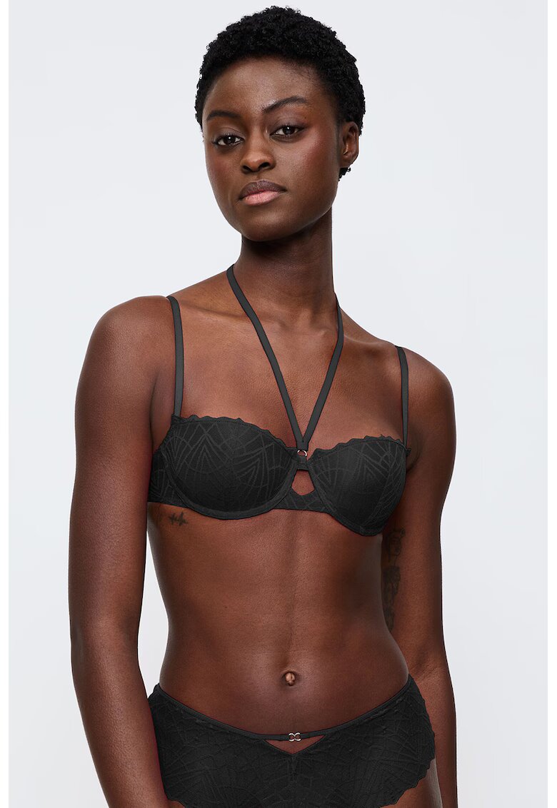 Triumph Sutien balconette cu decolteu halter - Negru