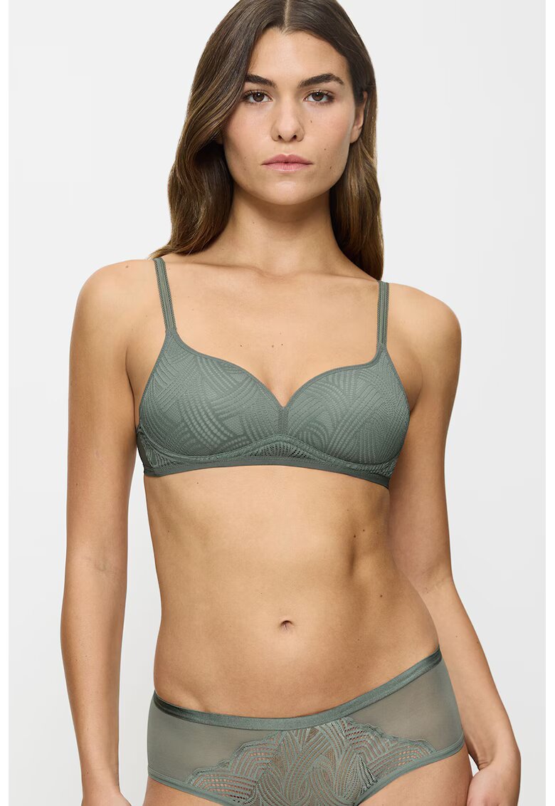 Triumph Sutien cu burete si bretele ajustabile Delightful Spotlight - Gri maur