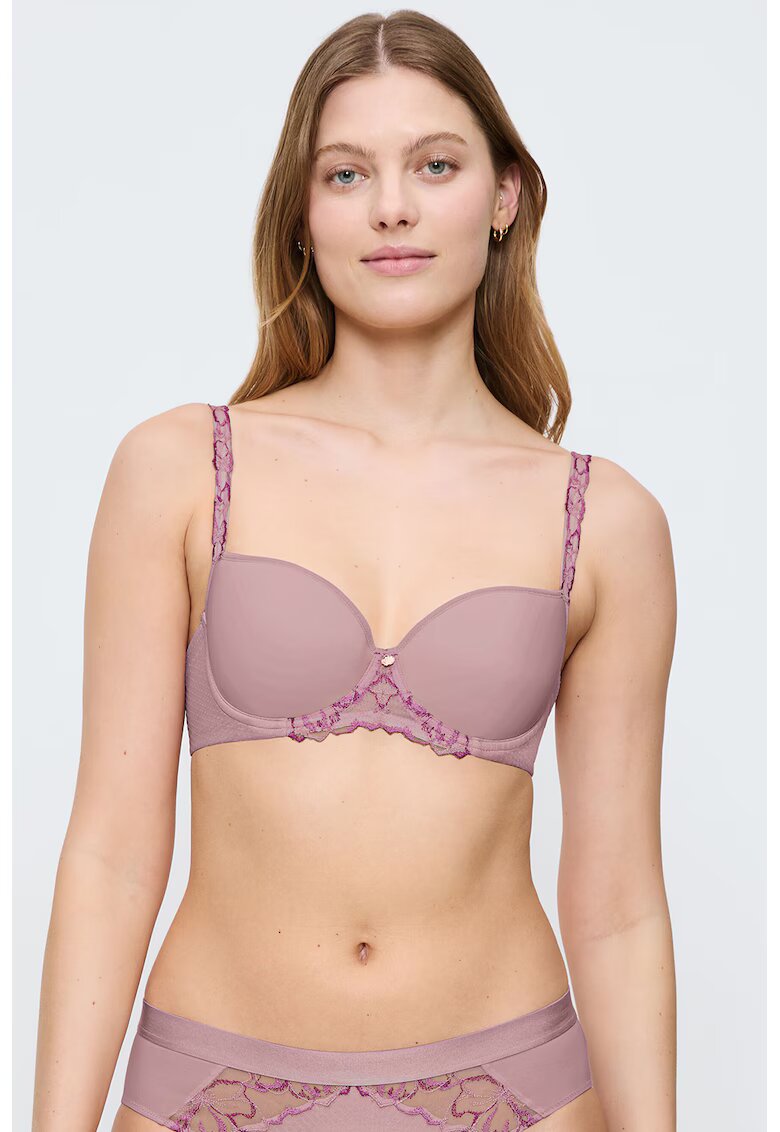 Triumph Sutien cu burete si garnituri din dantela - Lila