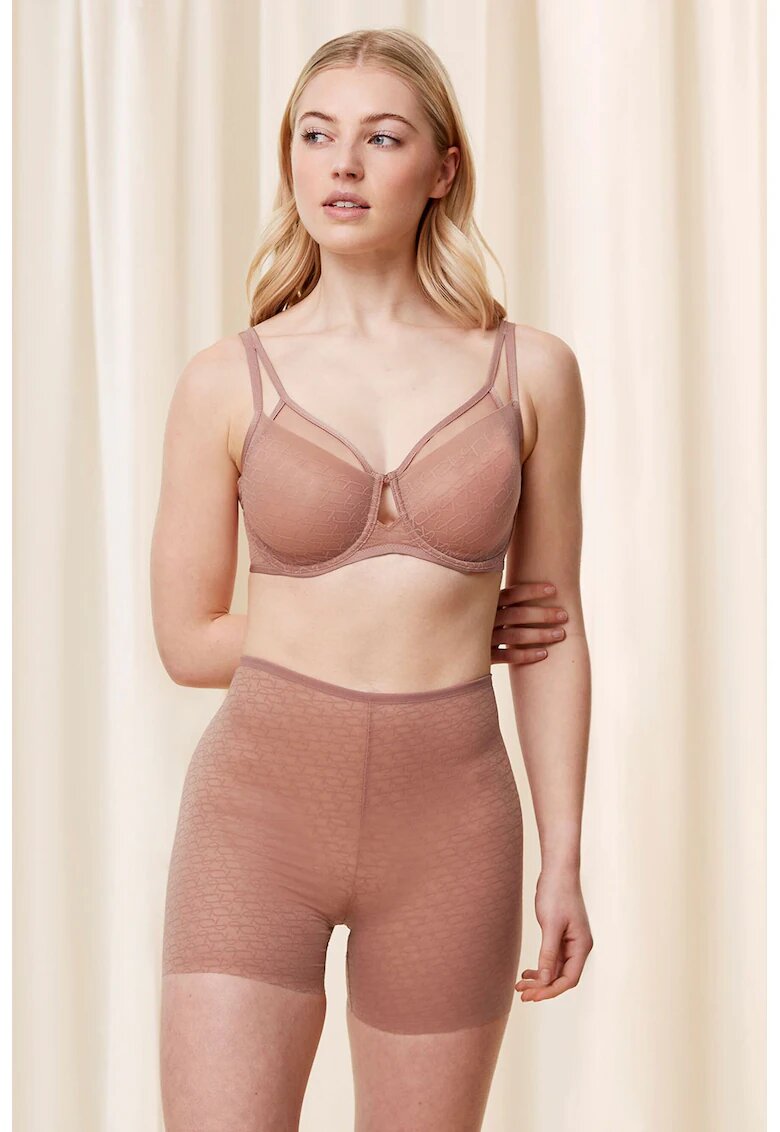 Triumph Sutien cu insertie transparenta Signature - Roz prafuit