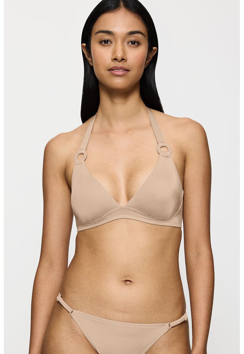 Triumph Sutien de baie cu cupe triunghiulare Midnight Swim - Maro deschis