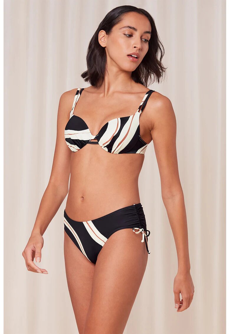 Triumph Sutien de baie cu model abstract - Negru/Maro scortisoara/Crem